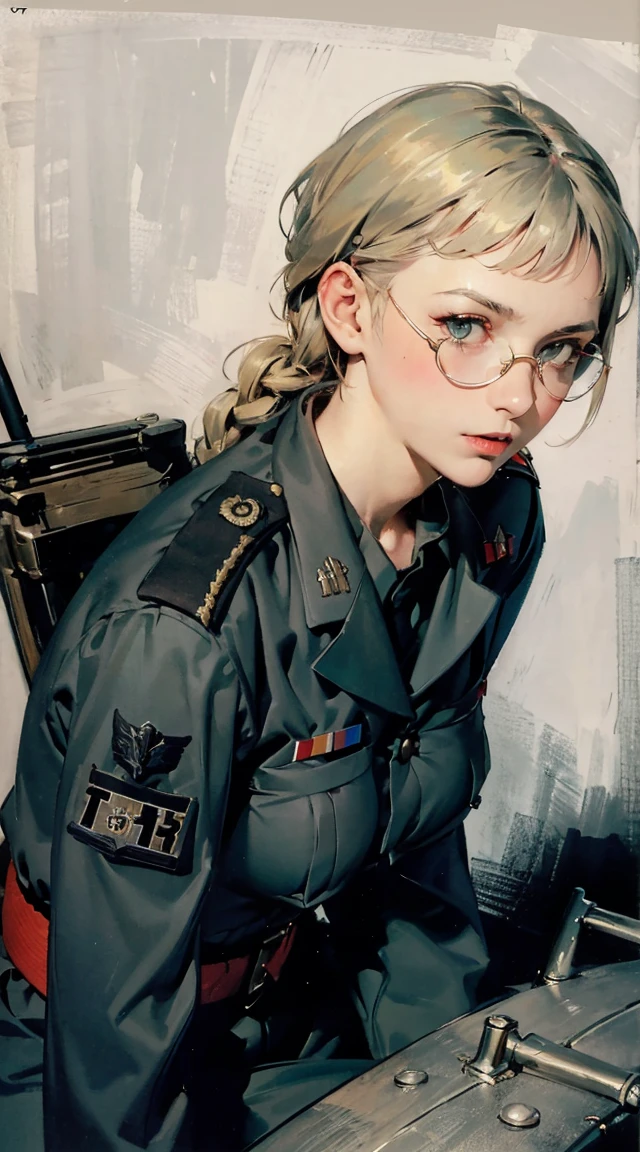 TheConvict, short blonde hair, blue eyes, upper body, cigarette in mouth, solo1.2, angry expression,
Orange Jumpsuit with number 10, no bra, holding a gun, pistol,
dungeon,
(insanely detailed, beautiful detailed face, masterpiece, beautiful detailed eyes, best quality) ((8K resolution))、((highest quality))、((masterpiece))、((Super detailed))((((dramatic))), (anatomically correct)、one woman、28 years old,thin,very short hair,pixie cut ,black hair, jagged teeth、double teeth、mouth is slightly open、blushed、(half closed eyes:1.1),thin bear、NSFW,small breasts、small nipples、white t-shirt、No underwear、tattoo、navel piercing、pubic hair,pussy,(theme、whole body)、Bedroom,on the bed, liar,behind, modesta, tiro remoto, Detalhe bonito rosto delicado, Olhos delicados bonitos detalhados, perfect facial proportions, High definition skin, pele fina, best four inch aspect ratio. Com um polegar, uma obra-prima, altamente detalhado, Realistic, (German World War II general uniform reference : 1.8), the highest facial resolution, , mulher modestamente vestida, vestido inteiramente, ( pequeno, cabelos pretos, black franja reta, super thin braids, franja reta, Red glasses, olho verde escuro, science fiction, Fighter aircraft, standing On the landing of a Fighter aircraft, the agency, uma personalidade profundamente inteligente, A calm expression, um rosto respeitoso, uma guerra, a Fighter aircraft BIGHIP BIGASS FUCKOFF FUCKFUCKFUCK