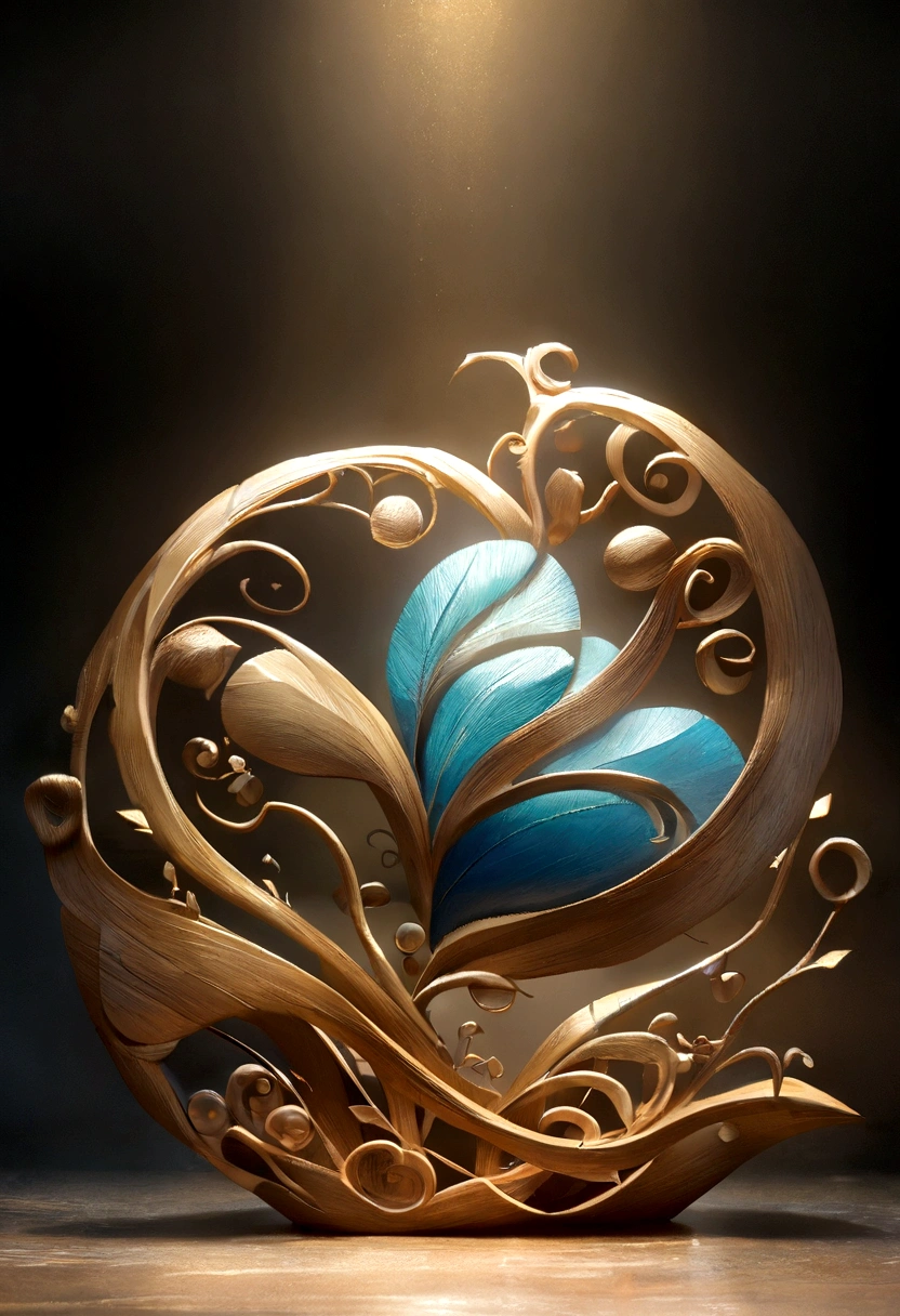 Design a captivating logo featuring a dynamic heart symbol embracing a gentle wave pattern, embodying a radiant sense of wellbeing. Illuminate the logo with dynamic and artistic lighting, capturing a sense of life and vitality. The design should be detailed, realistic, and embody the essence of holistic living