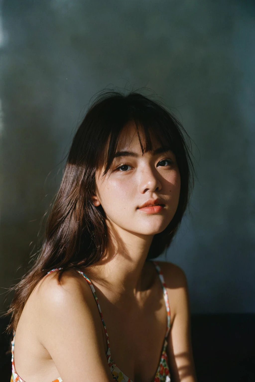 a portrait of MagMix Girl, analog film photo, Kodachrome.