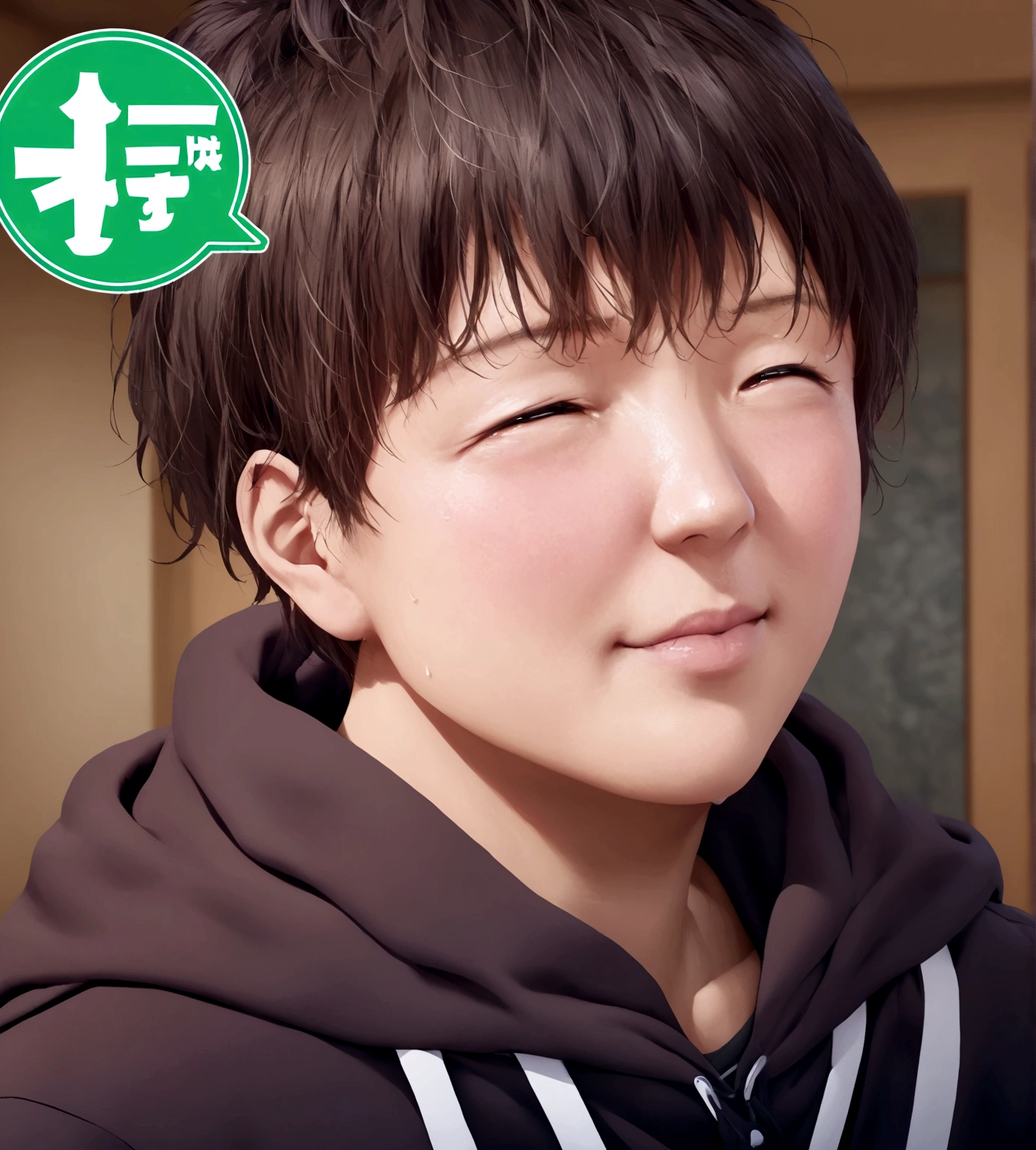 Change the photo in the image prompt to an anime-style illustration