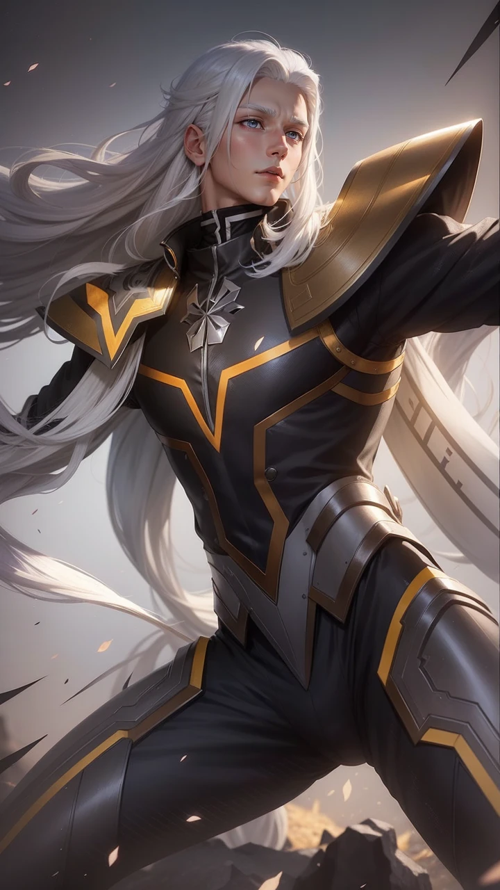 1boy, anime, white Hair