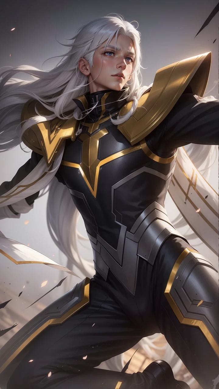 1boy, anime, white Hair