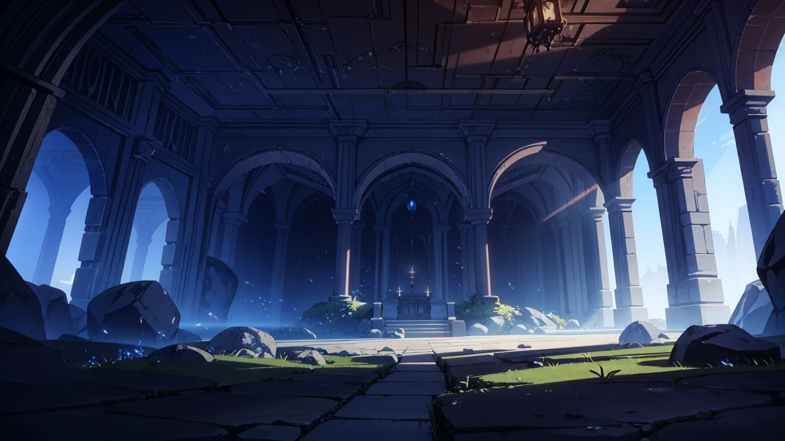 Deep cavern dungeon background with no sunlight,masterpiece,game CG,anime,Unmanned, no human,background,,,Soil, rock surface, indoor