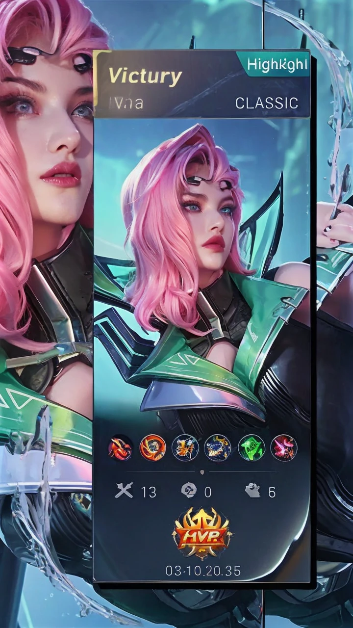 Best Quality, 1girl, kda, solo, long hair, short hair hair, dress colour green and black