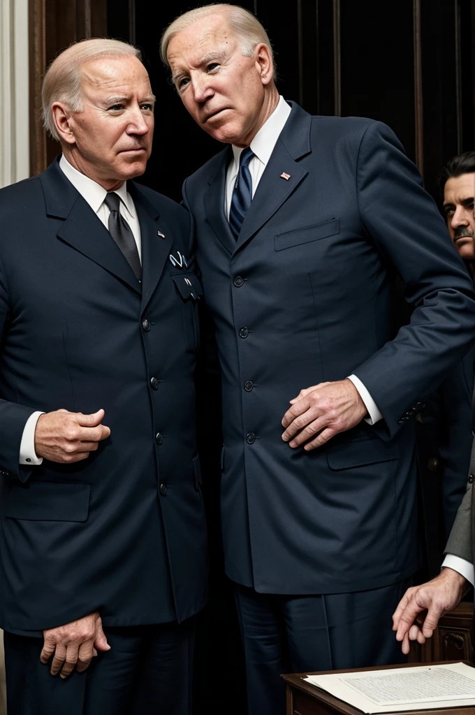 Hitler being sad because joe Biden was near him