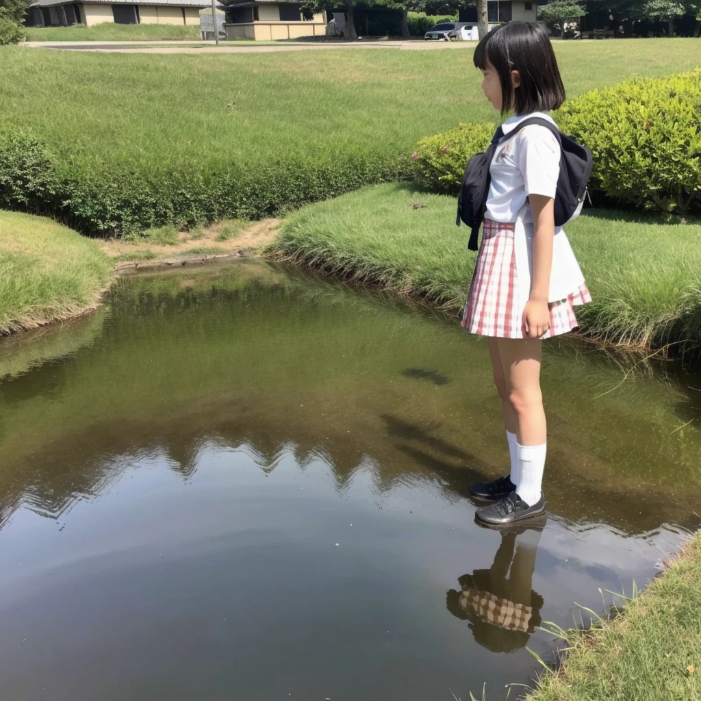 Japanese、Elementary school girl、hot pants、Reflecting the entire body