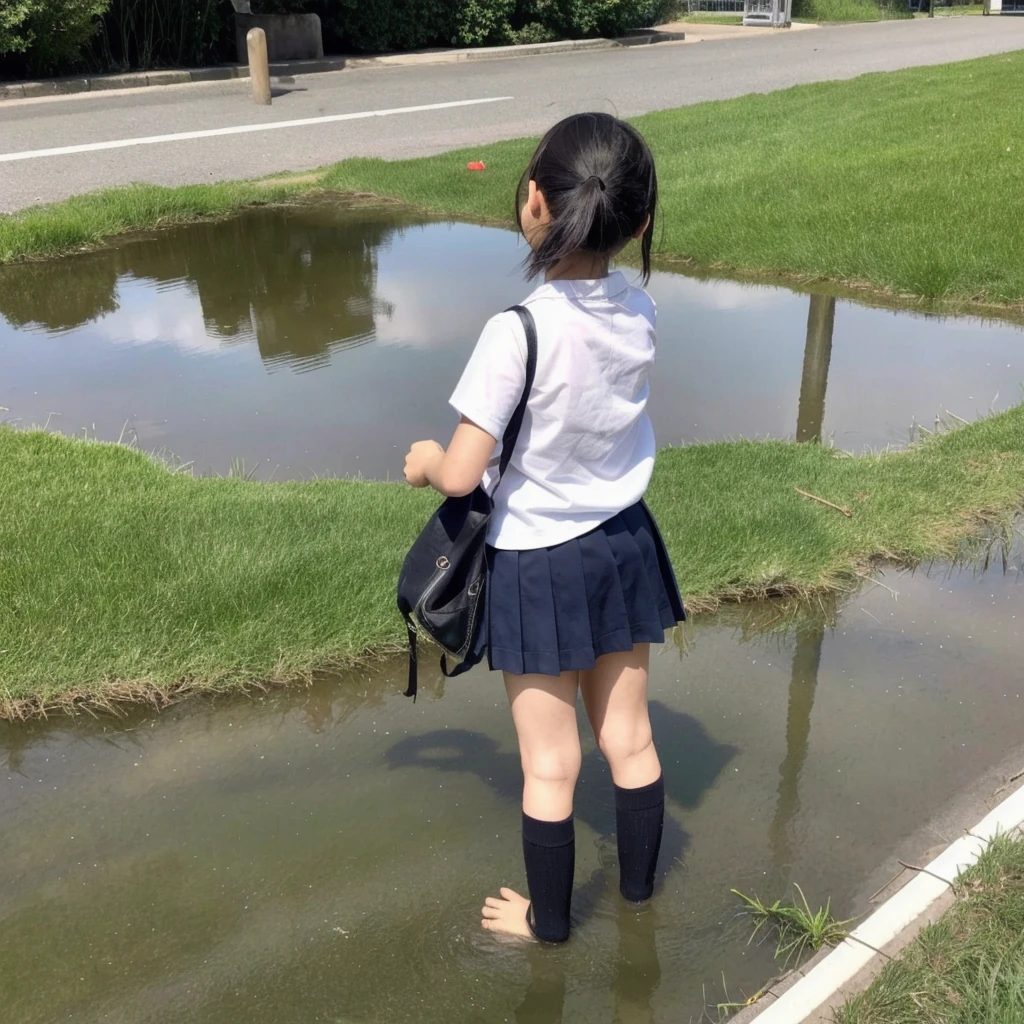 Japanese、Elementary school girl、hot pants、Reflecting the entire body
