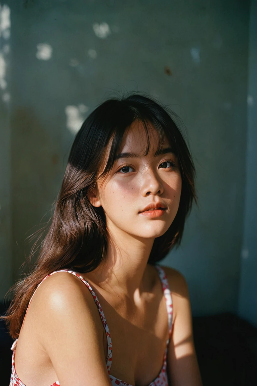 a portrait of MagMix Girl, analog film photo, Kodachrome.