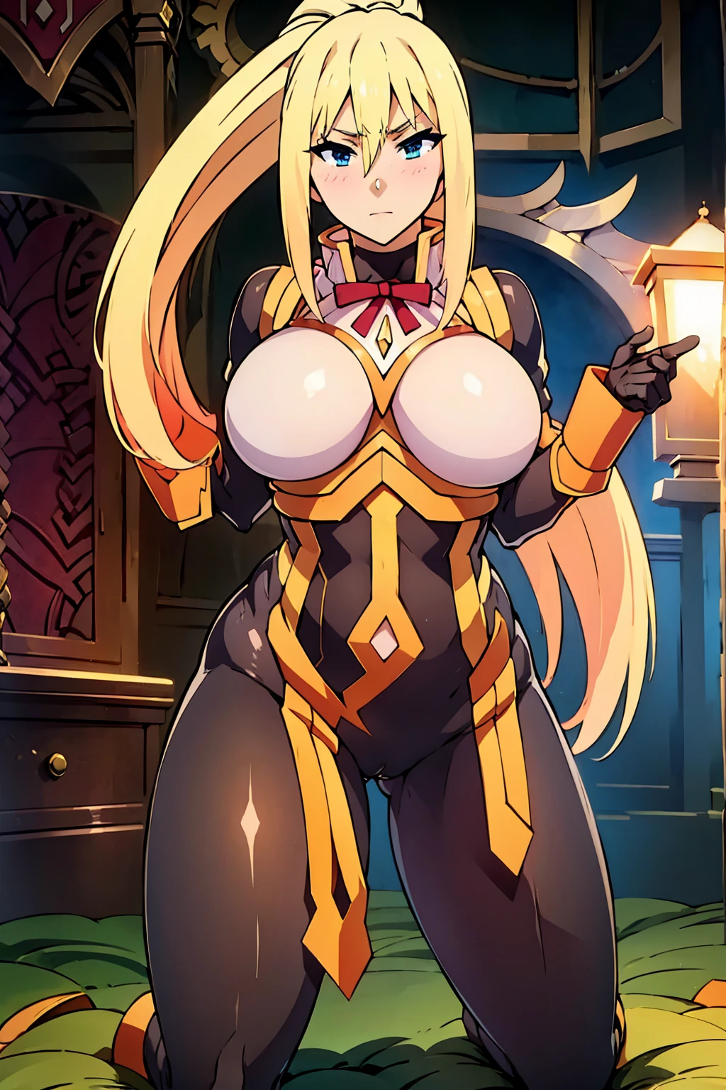 Darkness Lalatina, hot ????? and ???? blonde girl, thick ???? body, black nylon full body ????????