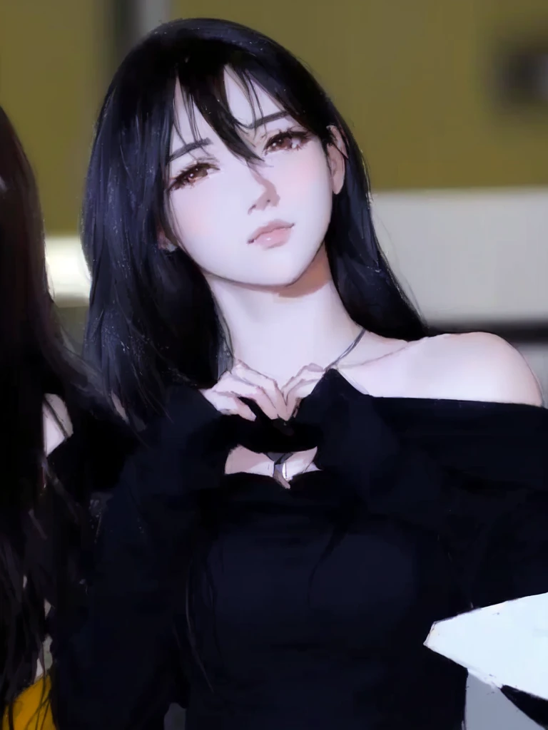 anime girl with black hair and brown eyes wearing a choke, anime realism style, beautiful anime portrait, portrait anime girl, detailed portrait of anime girl, semirealistic anime style, s anime art style, girl with black hair, fubuki, anime style portrait, realistic anime artstyle, portrait of an anime girl, beautiful anime art style, realistic anime art style, Mikasa