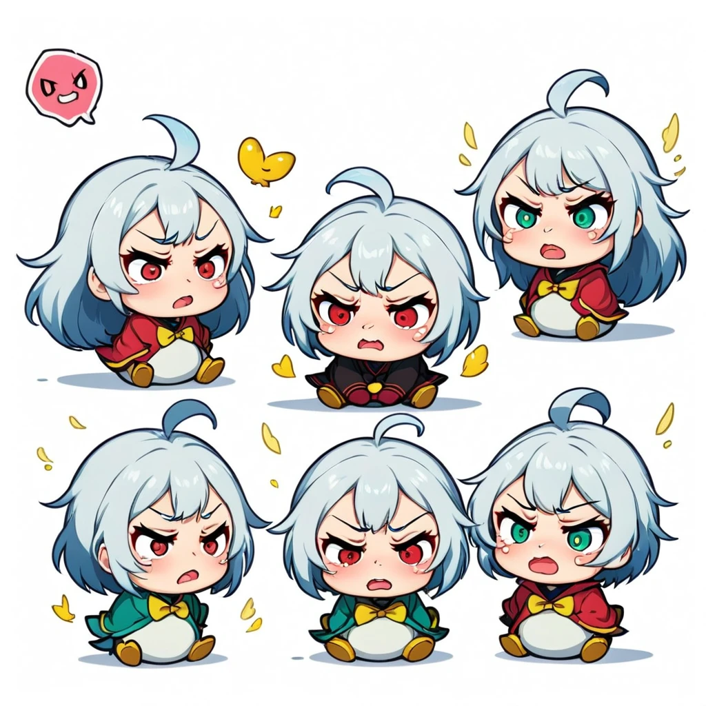 A lovely , screenshot, mori kei,
duckcore plush doll art, exaggerated poses, happy, angry, sad, cry, cute, expecting, laughing,
disappointed, exaggerated movements, various expressions and movements, sticker art design, white background, style cute