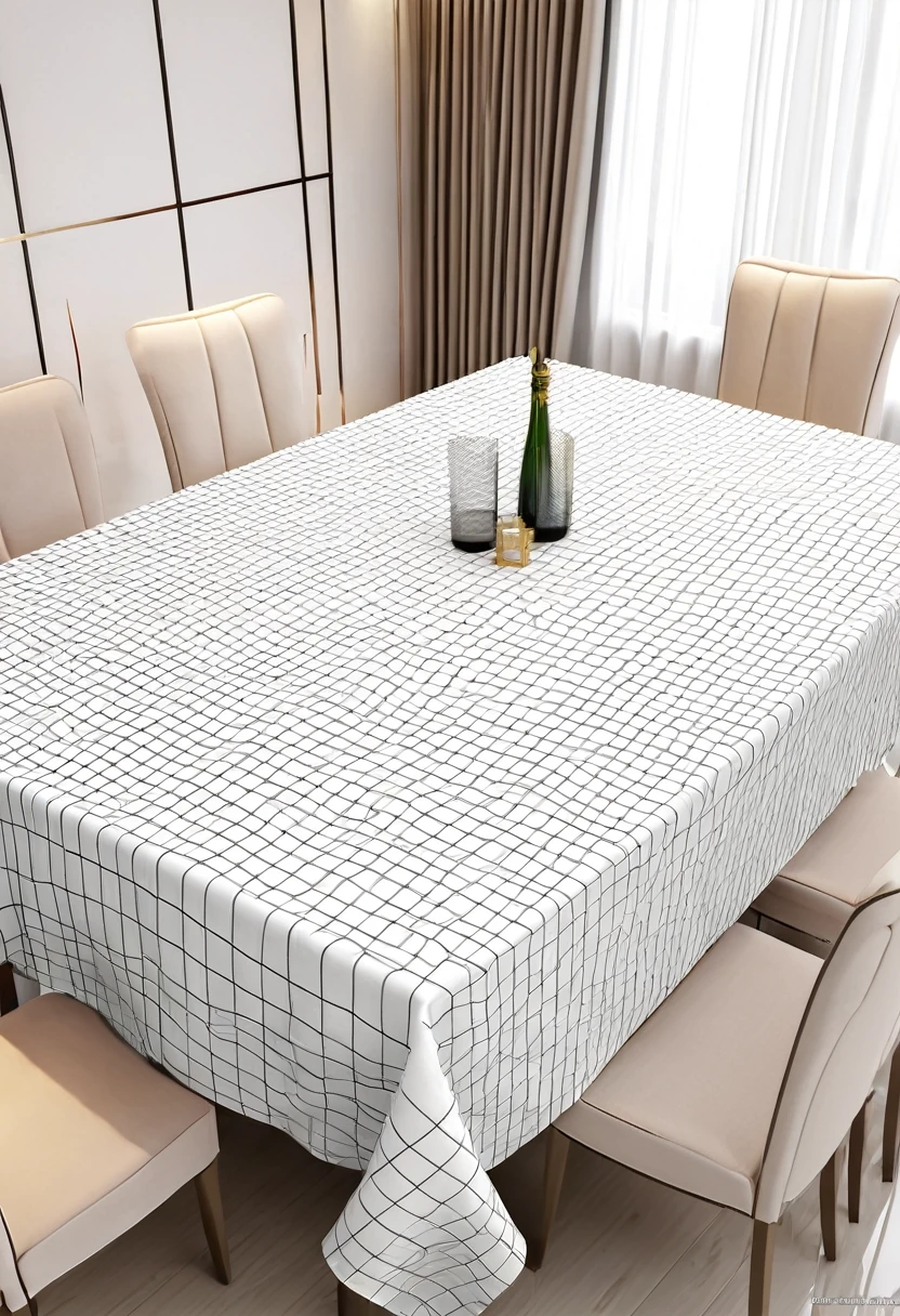 Silk tablecloth,HD quality map,upscale,3D rendering,real picture