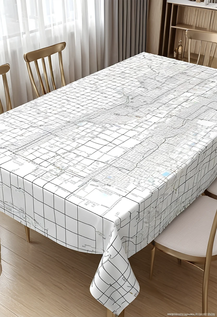 Silk tablecloth,HD quality map,upscale,3D rendering,real picture