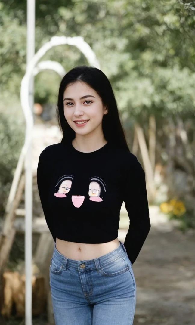 ((best quality)), ((masterpiece)), (detailed),(purple eyes), ((field of flowers)), perfect face, happy young woman, beautiful young woman, young woman tucking her hair behind her ear, laughing, happy, smile, wholesome, daisy behind ear, hair tucked behind her ear, long plaited hair, long perfect hair, slight blush, ((green eyes)), ethereal eyes, big eyes, blonde hair, detailed eyes, perfect iris, perfect eyes, symmetrical eyes, symmetrical face, happy on a field of flowers