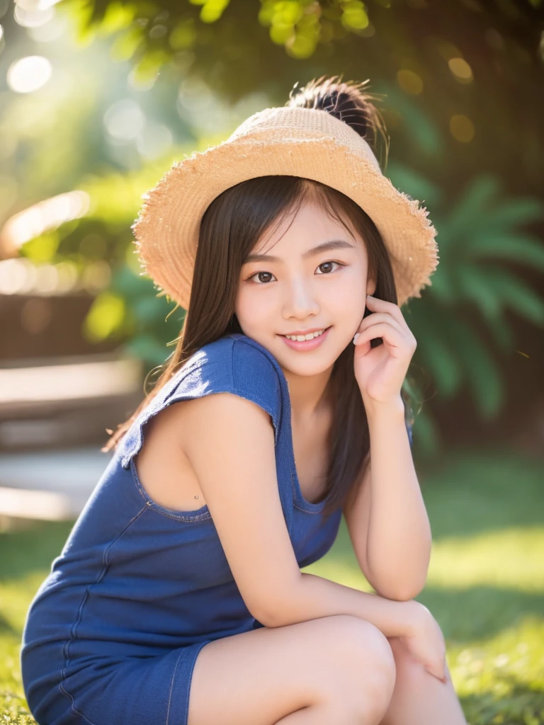 (masterpiece, highest quality:1.2), Hwa Eun Sun, 8K, young cute beautiful curvy filipina girl, tanned skinned, 85mm,Official AR RAW photo, baby face、show me your ears、photo shoot, cute face, thicc thighs, nipa hut, looking at the viewer, embarrassing、smile、no makeup, film grain, chromatic aberration, sharp focus, face light, clear lighting, Ten generations, detailed face, background bokeh、((((((18 year old cute girl)))))), clothes with short sleeves, seductive dress