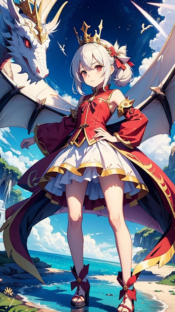 Dragon Girl Small Graceful Clothes Fantasy Queen, little , , Full Height