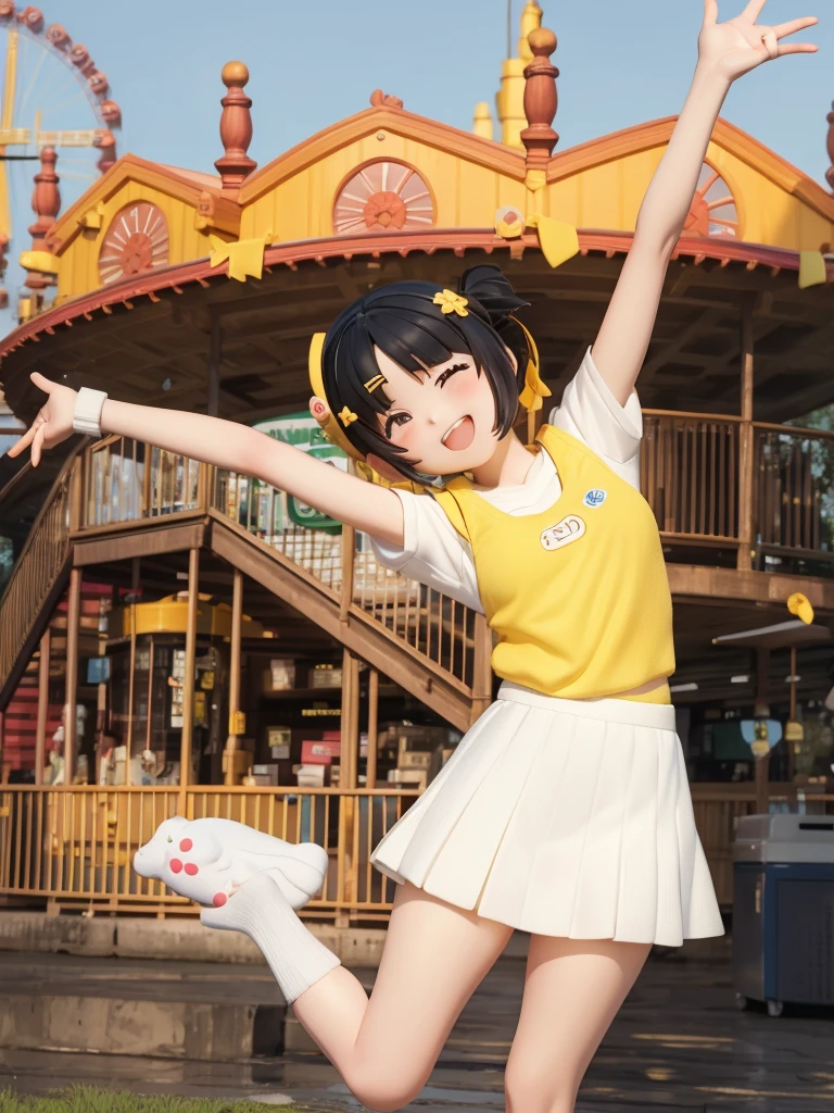 Reality、Blind Box、《Q version girl》(Wear a yellow vest,Girl in short white skirt,Smile)