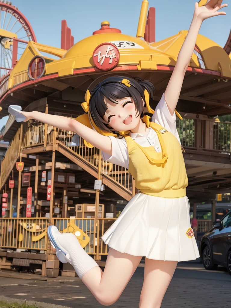 Reality、Blind Box、《Q version girl》(Wear a yellow vest,Girl in short white skirt,Smile)