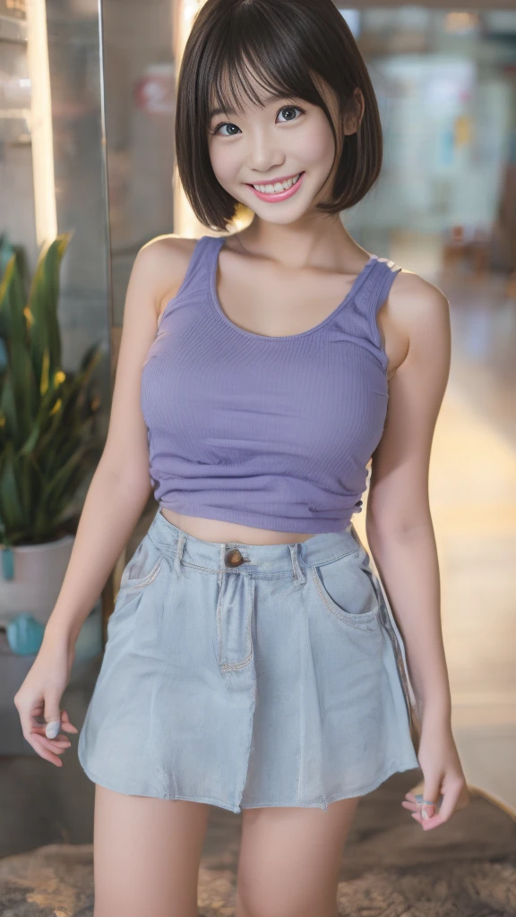 8k,((highest quality)),Very detailed,((masterpiece)),Realistic, masterpiece, highest quality, (Reality: 1.4), オリジナルphotograph, 35mm lens, Aperture f1.4, Movie Posters, Light and shadow,((Big Tits 1.1)),girl,Real Skin, (Skin Details: 1.3),Corrects your fingers into a beautiful shape,Two beautiful arms,Real fingers with attention to detail,High quality skin,photograph,short hair,((Shopping mall)),Eating soft serve ice cream,Age 25,((Big, wide eyes)),Voluptuous body,((Full Body Shot:1.3)),Ultra-high resolution,((Realistic: 1.4)), RAWphotograph,Beautiful colors,Backlight,Bright lighting,(Bright smile:1.5),One Woman,((T-Shirts)),skirt,snap shot,Portrait,