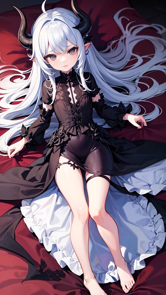 Loli Dragon Girl Small Graceful Clothes Fantasy Queen, little, Full Height Gothic, elegant, Harsh, cold, dragon, Full length, lace, , loli,