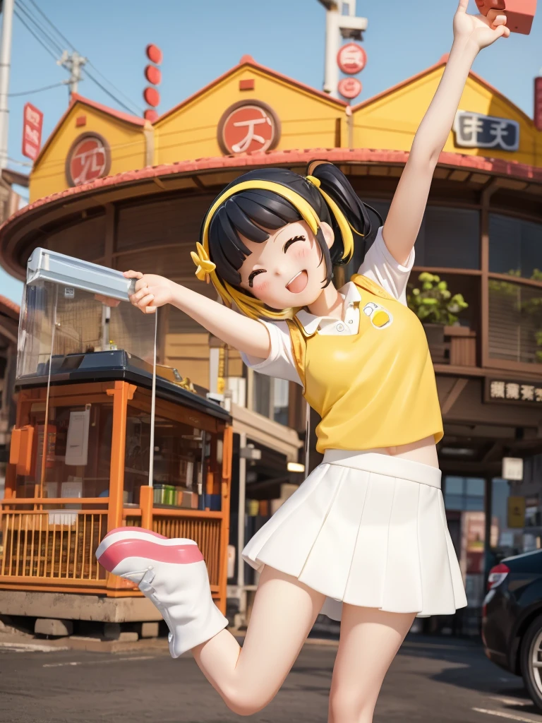 Reality、Blind Box、《Q version girl》(Wear a yellow vest,Girl in short white skirt,Smile)