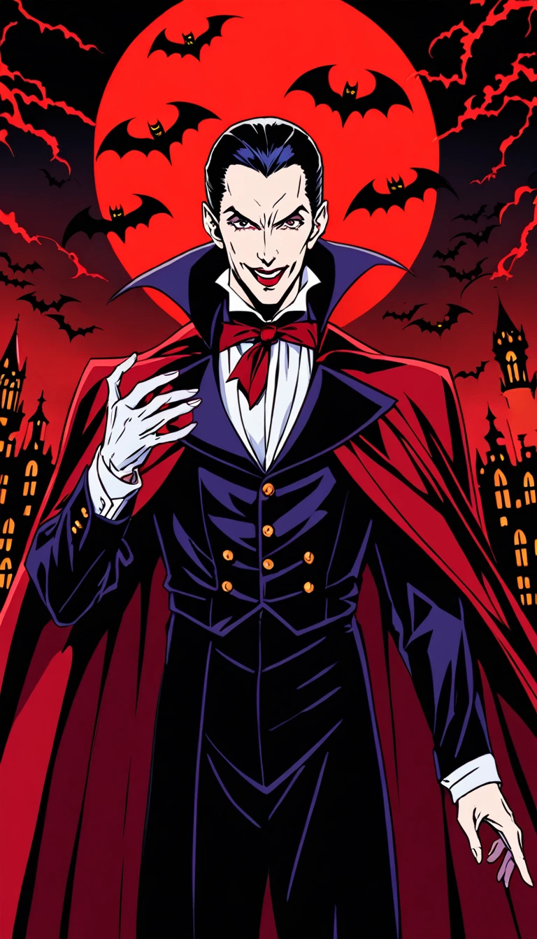 background、Dracula's Castle Gardens、Gothic style、月が出ているbackground