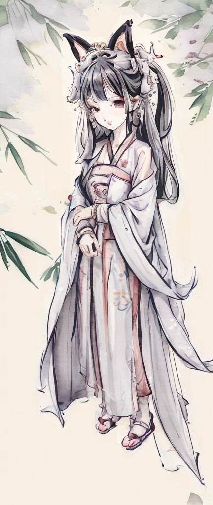 ((4k,masterpiece,best quality)), shuimobysim, traditional chinese ink painting, lotus,  hanfu, maxiskit, dress conservatively
1 boy, solo, white hair, fox ears, white,  fish, many fish near boy, look at viewer, tease,onee-shota, bottom-up perspective,show lingerie 
