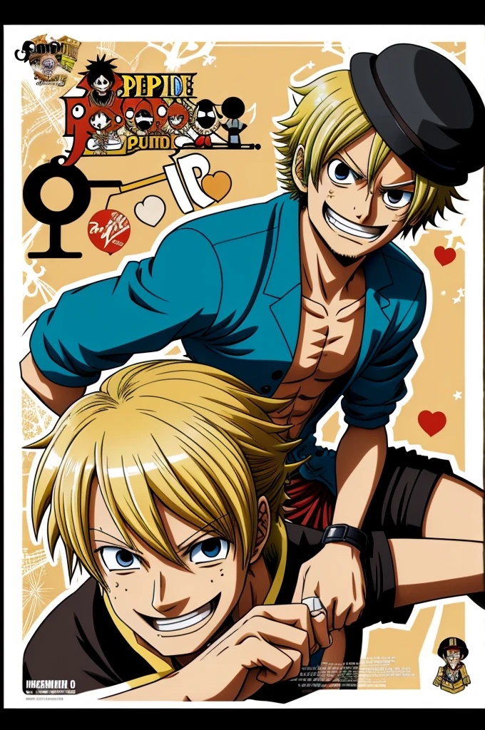 Pudin, de anime One piece, sanji de anime One piece