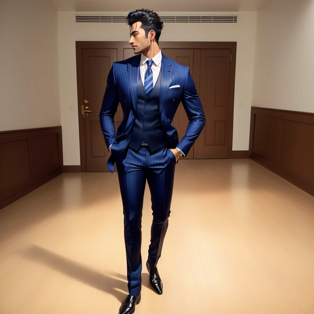 arafed man in a suit standing on a striped floor, full body photogenic shot, dressed in a jodhpuri suit, candid picture, full body in camera, full body model, full body picture, full body photgraph, with lovely look, profile pic, with a cool pose, candid photo, background is heavenly, handsome man, with accurate face, formal attire