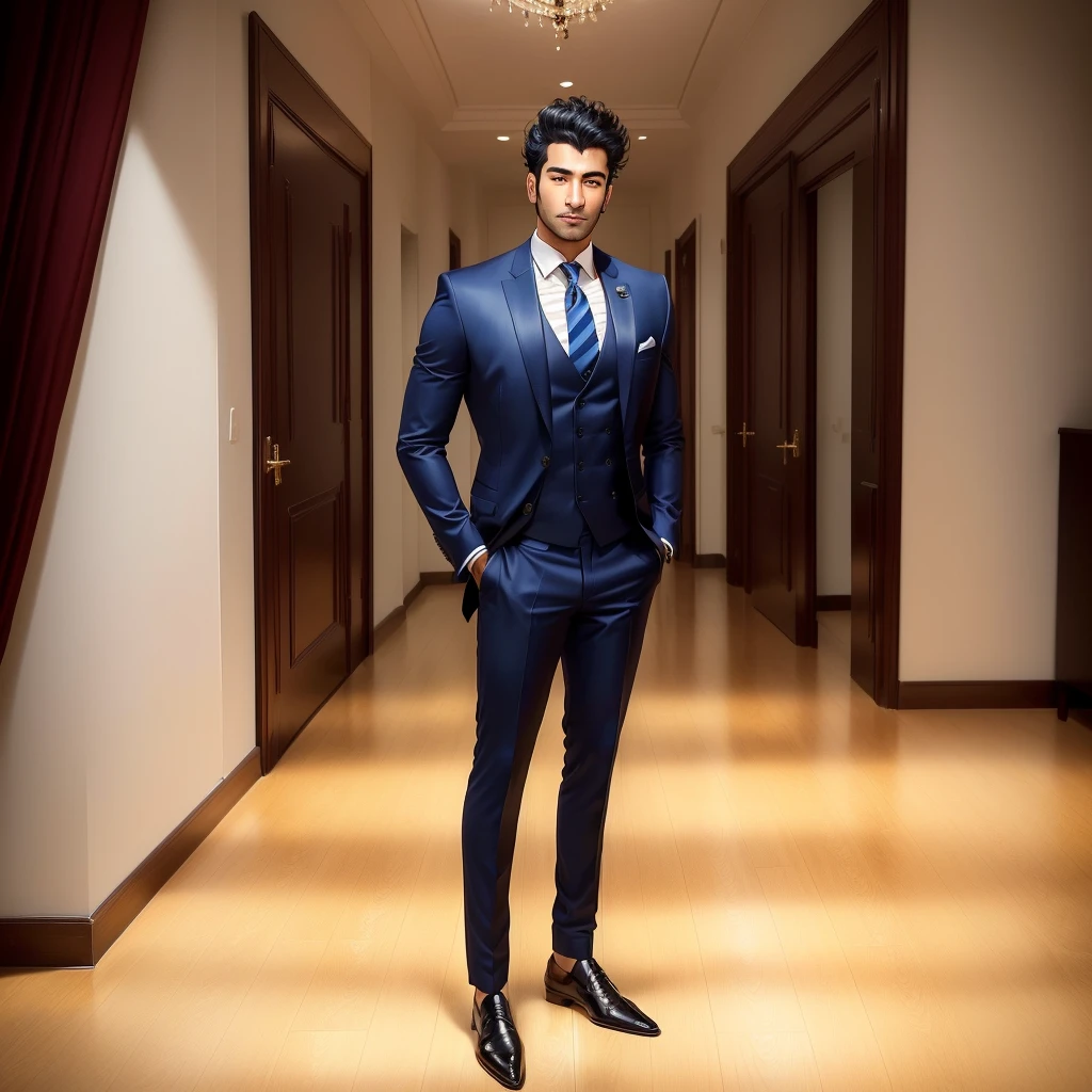 arafed man in a suit standing on a striped floor, full body photogenic shot, dressed in a jodhpuri suit, candid picture, full body in camera, full body model, full body picture, full body photgraph, with lovely look, profile pic, with a cool pose, candid photo, background is heavenly, handsome man, with accurate face, formal attire