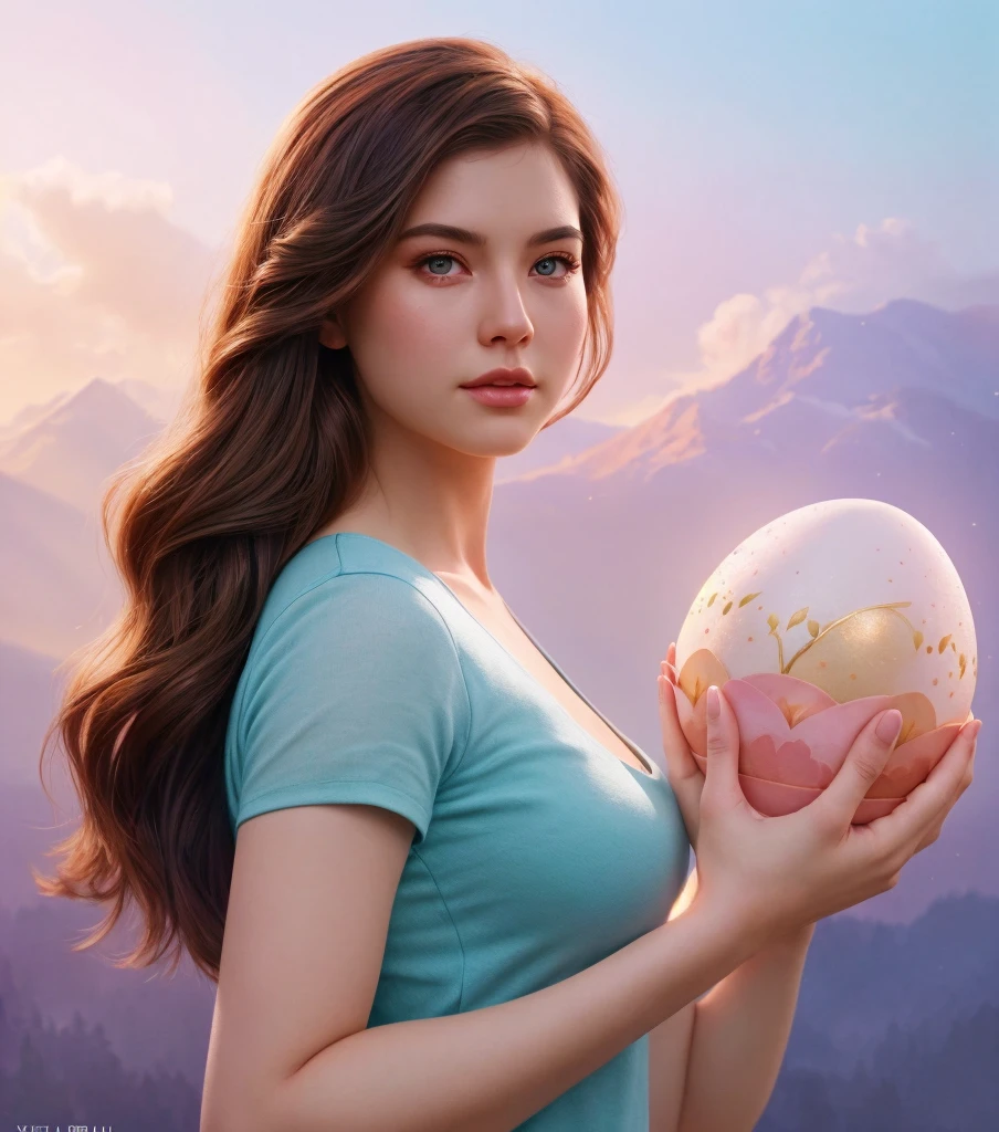 Movie stills Beautiful bunny，Has fantastic eyes, Volumetric Light, Surrealism, Intricate details, illustration, painting, watercolor, 卡Wow伊赤壁, Eat Easter eggs, Wow!, Shallow and deep, pastel color palette, soft light, Simplicity, Modern, Digital , Art work：Lois van Baarle、Ross Tran and Artgerm, Popular content on artstation hq, Very detailed . Shallow and deep, 小illustration, Very detailed, High Budget, Bokeh, Widescreen, Moody, epic, Gorgeous, Film Grain, Granular