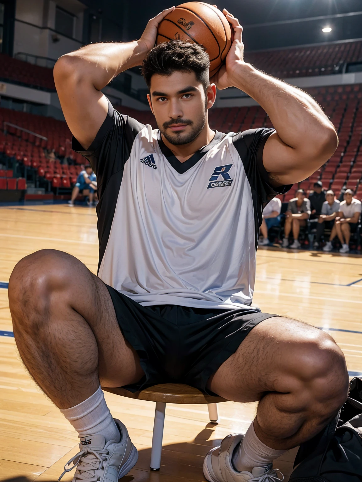Arab football player,There are a few but not strong,Shirtless,smoking,Excessive leg hair。Wearing fluorescent green football socks,Excessive chest haierce 1,Condescending,Cool and handsome,Abdominal hair growth,Feet smell bad,The heat is coming out of the socks,Multi-person photo,Around 18 years old,Buzz cut,Dark chest hair,Dark hair on abdomen,Dark leg hair,and dense and very dense,Highly aggressive,Serious expression,Tattoo on chest,Very dense hair,Buzz cut,There is a lot of smoke and fog,Standing,To show the legs and socks,There are blue veins in the ventral groove,Wearing football shoes,Smoke in mouth,There is a football under my feet,Dense hair in the groin,The legs are also densely haired,Very serious expression,Very fierce,The hair is very black,Waiting in the locker room,Well-developed calf muscles,Black bulge,Super HD,Every hair can be seen,他和队友们在休息室smoking玩 ps5,Playing PS5 with teammates in the lounge,There's a cigarette in his mouth