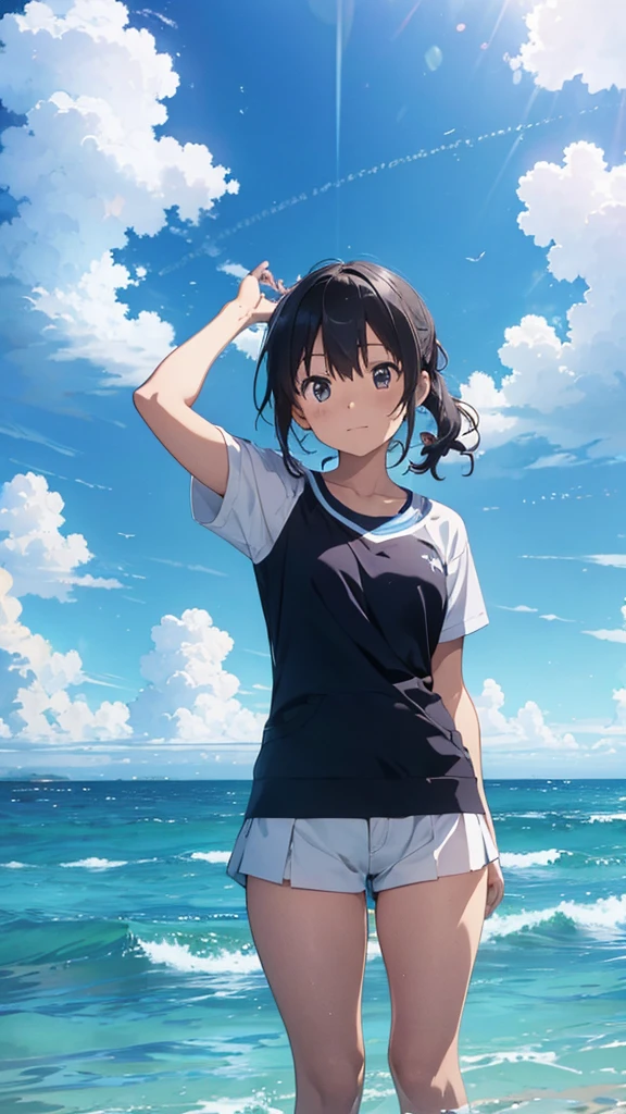 Your Name　Ocean　background　People in the distance