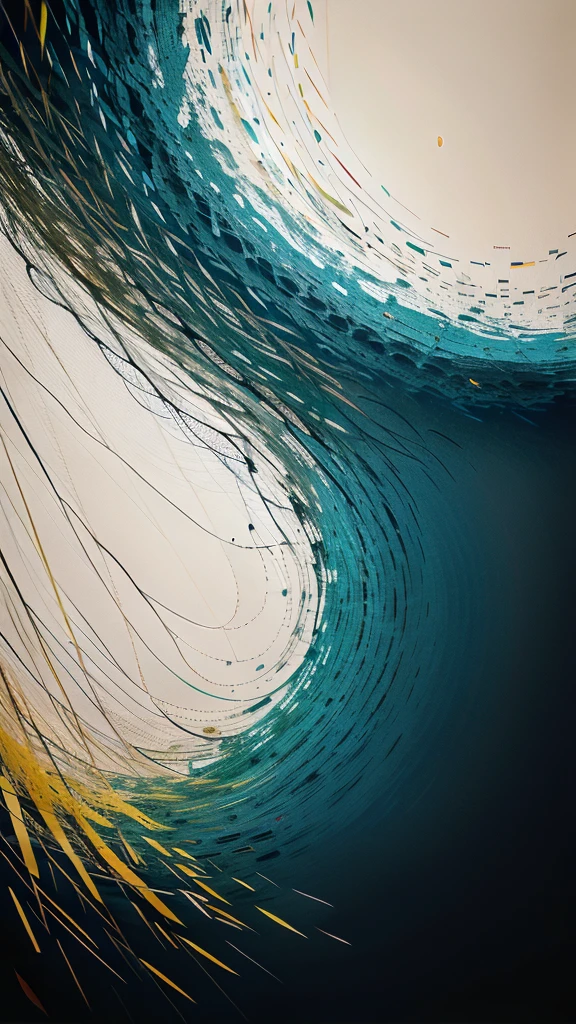 Abstract lines colorful circles