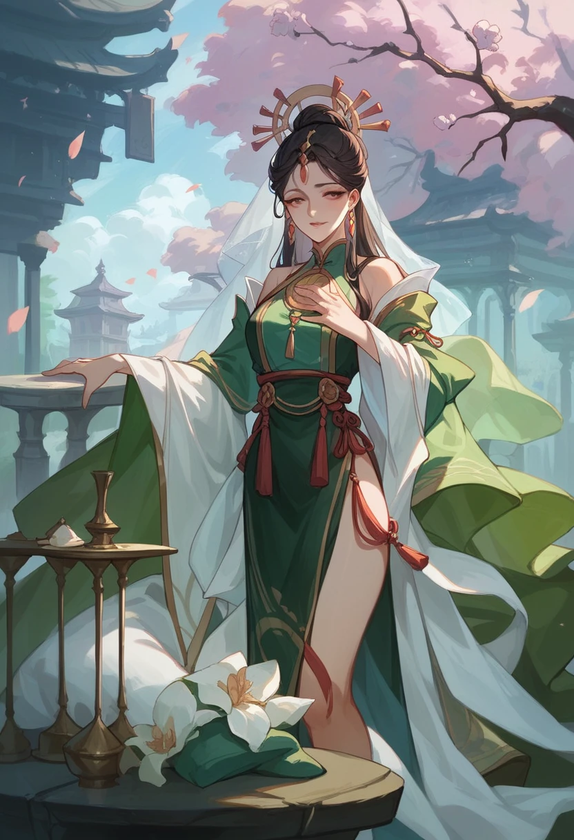 Da Qiao character in Romance of the Three Kingdoms, masterpiece, sexy, enchanting, high quality, high resolution