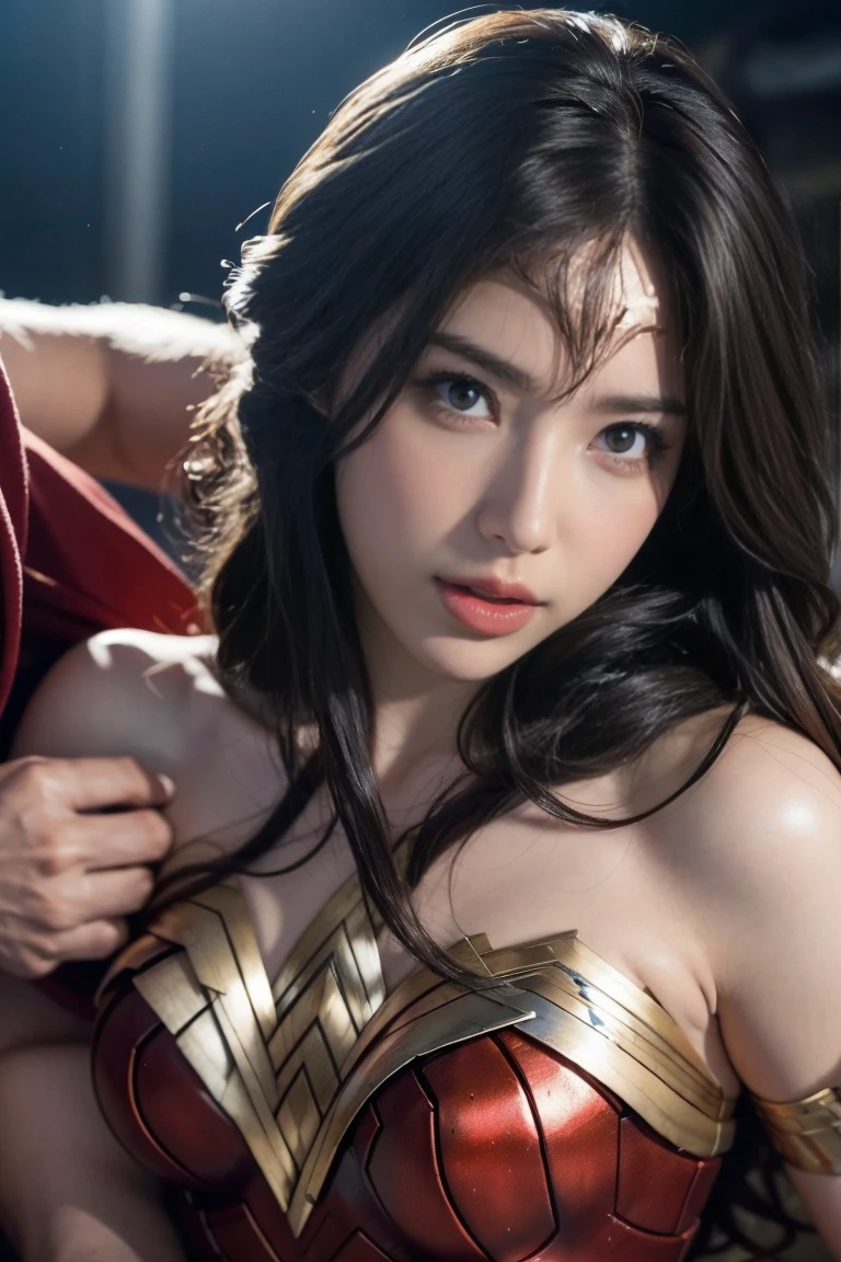 私はWonder Womanです、完璧なWonder Womanの衣装,押しdefeat,defeat,A man straddles me,Grabbed by the face、Hug from the front,I was hugged,be strangled to death,You can have it.,Men lick my face with their tongues,The guys lick my head with their tongues,Men lick my hair with their tongues,My body is licked by men,sleeping face,close ~ eye,Open your mouth,Tired face,Face of Suffering,Being slapped in the face,Getting punched in the face,Fighting with men,Fight with the men,Surrounded by men,,Caught between men,Being held back by men,Entanglement with males, Being attacked by a man,Brown Hair, masterpiece、beautiful girl、fine eye、puffy eye、highest quality, 超High resolution, (reality: 1.4), Cinema Lighting,so beautiful、Beautiful Skin、(超reality的な)、(High resolution)、(8k)、(Very detailed)、(美しくて立派なeye)、(Very detailed)、 Detailed face、Diagonal bangle hair、Brown Hair、20-year-old、Wonder Womanのコスプレ,Wonder Woman