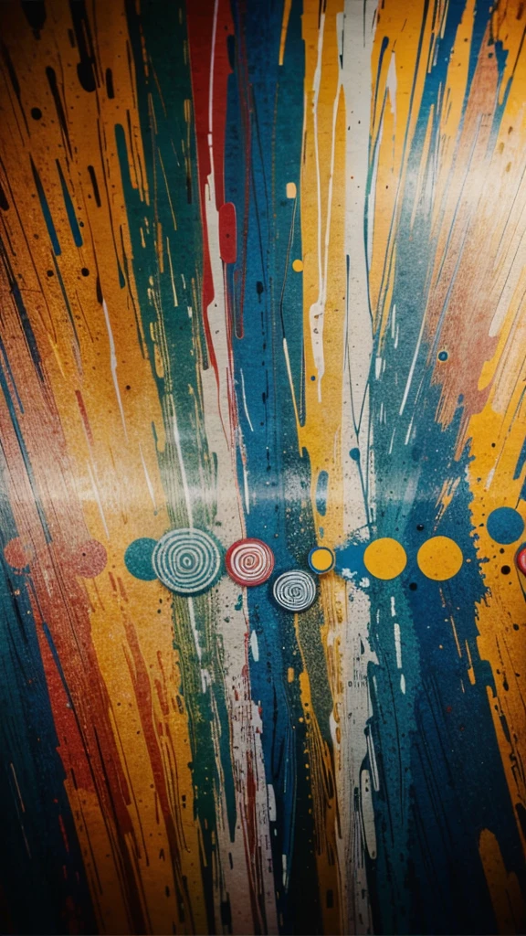 Abstract lines colorful circles