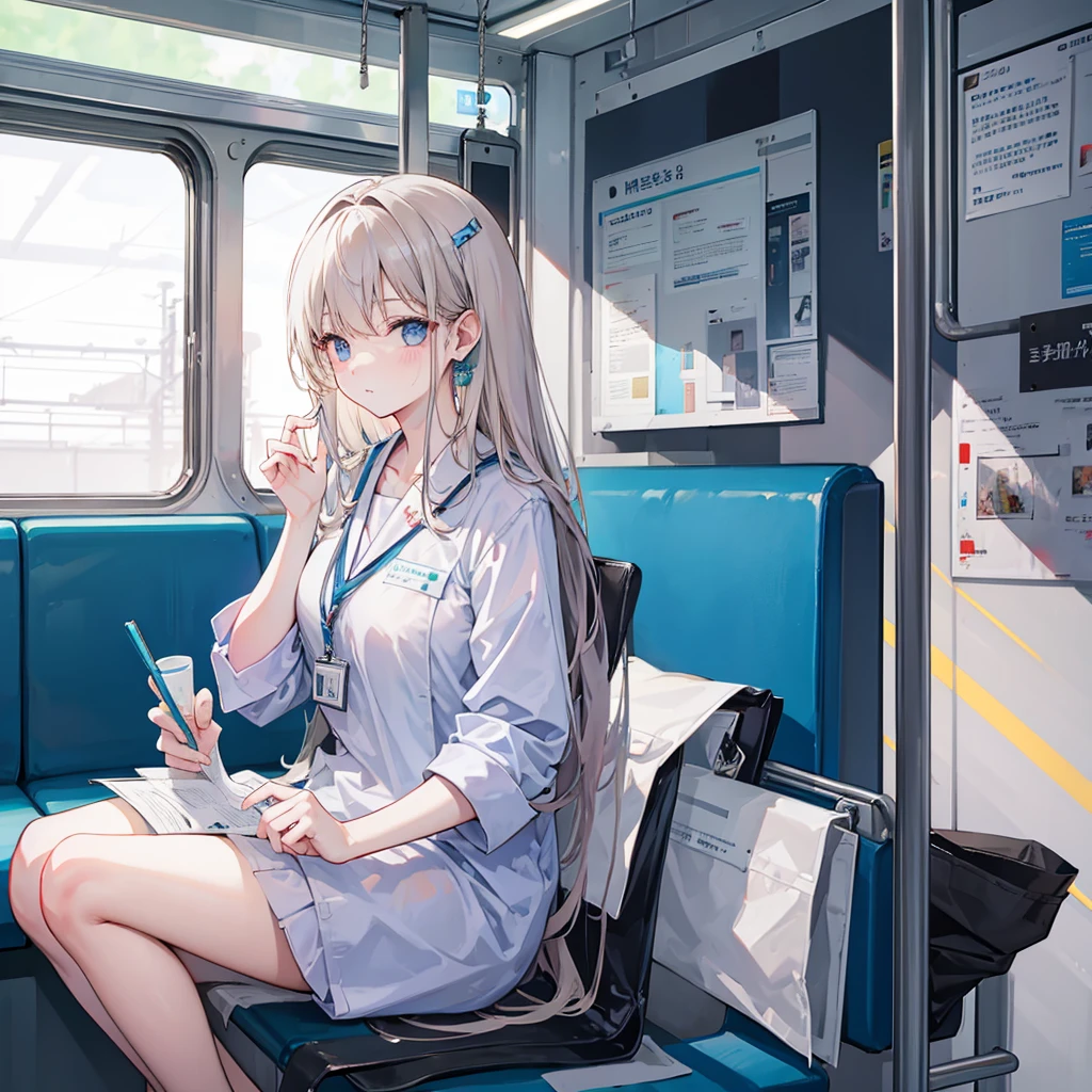 Nursing student、I am on a train
