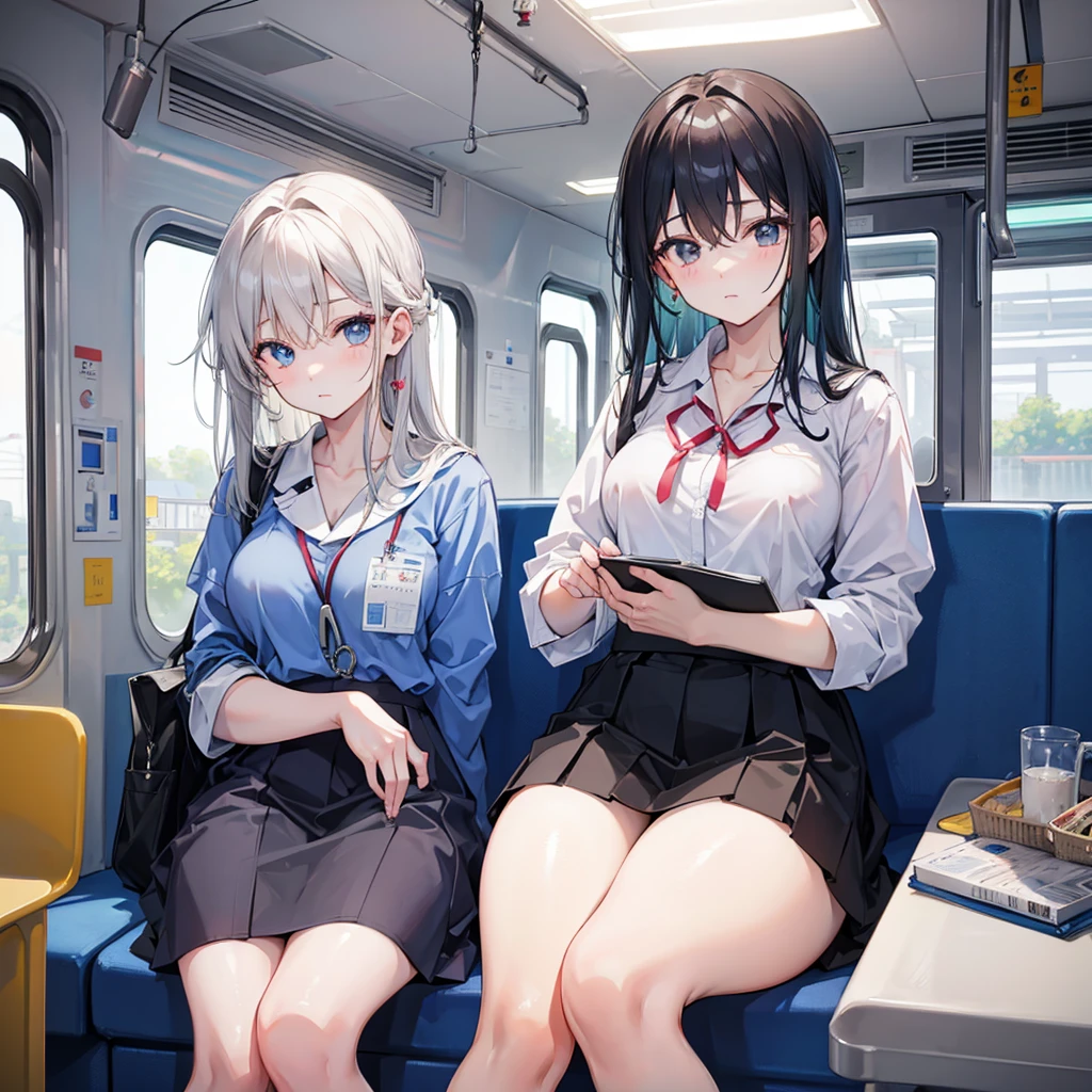 Ultra HD Photos、whole body、Accurate depiction of the human body、Super young girl、Inside the train、露出shameプレイ、whole bodyエスビアン、Small breasts、Lewd、Open legs、shame、Transparent love juice overflowing from between her legs、Sensuality、Feels good、Peeing、incontinence