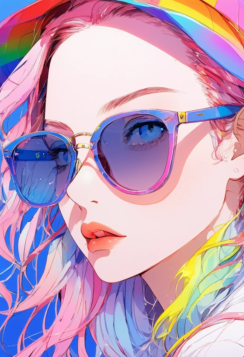 anime ,Realistic ,sketch , One girl, ,lip,  Blue gradient background, Neon Hair,textured crop,  , (masterpiece,highest quality,Bottom style)
Negative Prompt: (Worst quality, low quality,Realistic,figure, 3D, 2D, Painting, comics, sketch)
procedure: 40, size: 768x1152, seed: 742720333, model: SDVN7 - Rainbow Style XL, version: v1.6.0-78-GD39440BF, sampler: Euler A, CFG scale: 10, Clip skip: 2, model hash: 6e0ba74ac1, Style Selector Style: base, Style selector enabled: truth, Style Selector Randomization、Summer One Piece、sunglasses、summer、from front、front、Cleavage