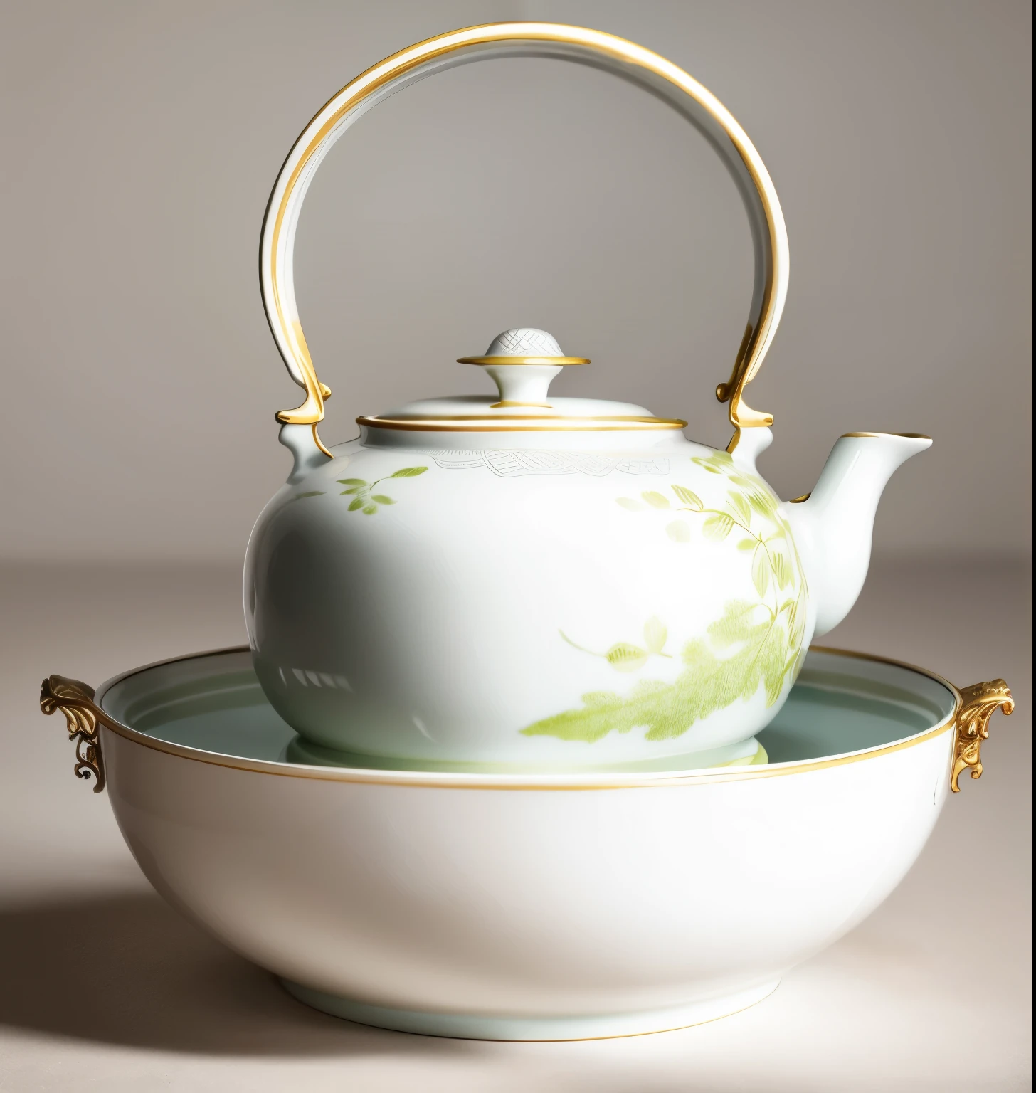 ((porcelain))，Chinese style，teapot，Simple style，Chinese style花纹，Glossy