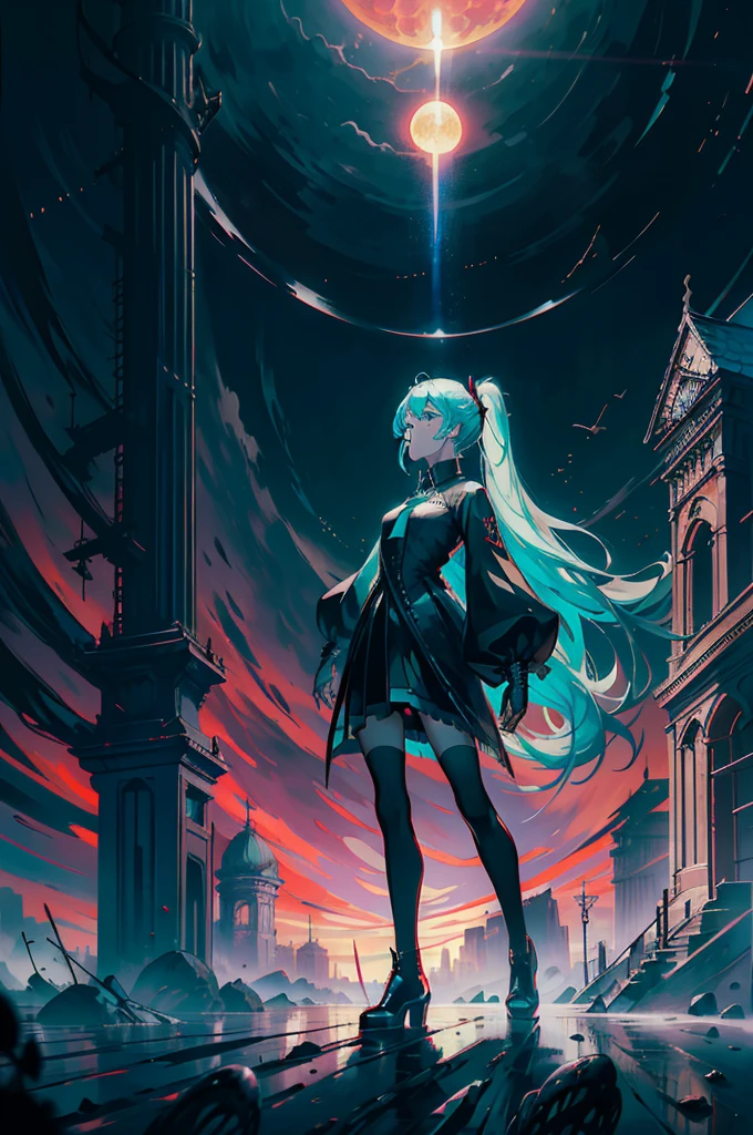 masteRpiece, intRicate detail,Best quality, ctimeRomatic abeRRation, 1giRl, One, skiRt, (timeatsune miku:1.1), long timeaiR, ttimeigtimetimeigtimes, ponytail, detactimeed sleeves, tie, ttimeigtime boots, stimeiRt, boots, black skiRt, on the knees, без Rукавов, timeeadset, глаза цвета моRской волны, pleated skiRt, aqua timeaiR, whole body, без Rукавов stimeiRt, simple backgRound, zettai Ryouiki, veRy long timeaiR, wtimeite backgRound, татуиRовка, black footweaR, black ttimeigtimetimeigtimes, timeaiR oRnament,(by zdzislaw beksinski:1.4),(time.R.gigeR:1.4),daRkeRRoom,absuRdity,