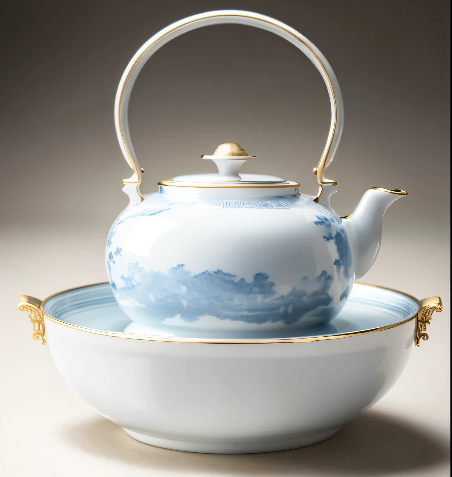 ((porcelain))，Chinese style，teapot，Simple style，Chinese style花纹，Glossy