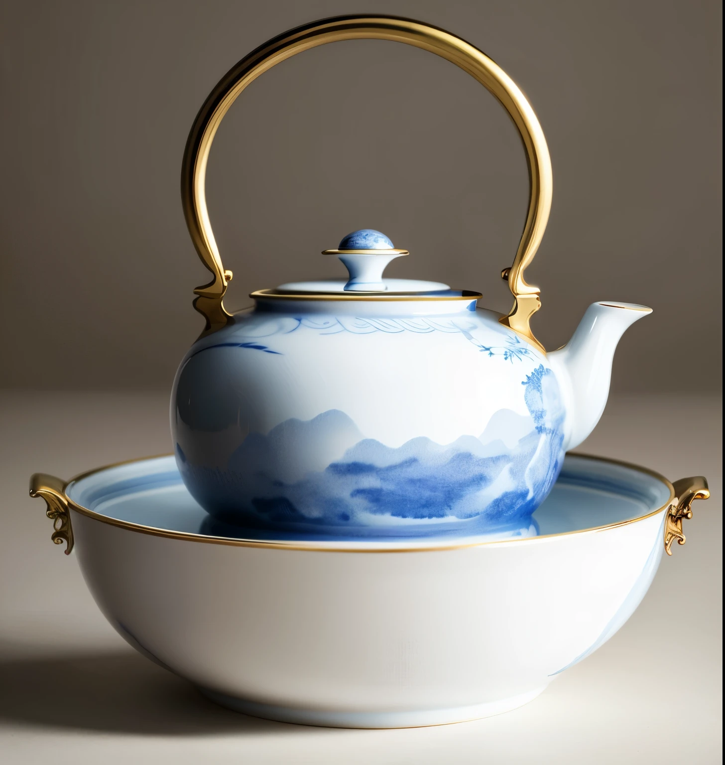 ((porcelain))，Chinese style，teapot，Simple style，Chinese style花纹，Glossy