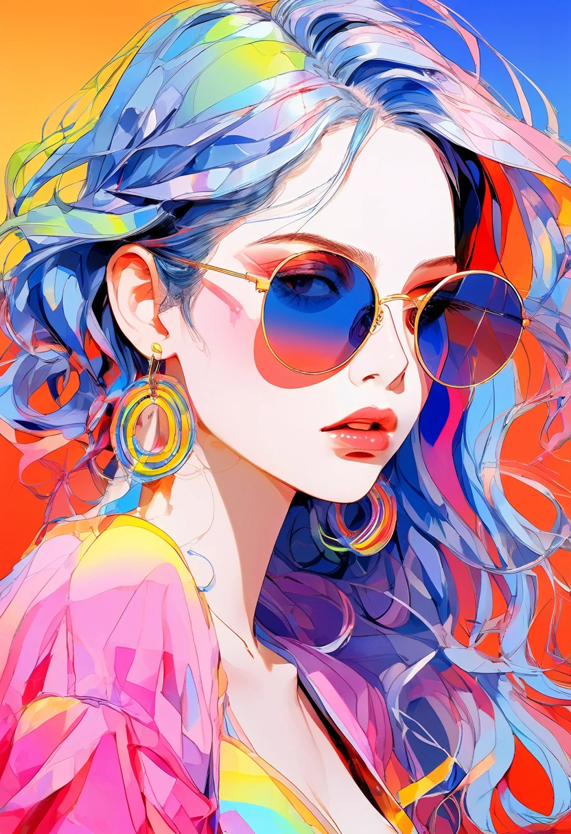 anime ,Realistic ,sketch , One girl, ,lip,  Blue gradient background, Neon Hair,textured crop, , (masterpiece,highest quality,Bottom style)
Negative Prompt: (Worst quality, low quality,Realistic,figure, 3D, 2D, Painting, comics, sketch)
procedure: 40, size: 768x1152, seed: 742720333, model: SDVN7 - Rainbow Style XL, version: v1.6.0-78-GD39440BF, sampler: Euler A, CFG scale: 10, Clip skip: 2, model hash: 6e0ba74ac1, Style Selector Style: base, Style selector enabled: truth, Style Selector Randomization: mistake、camisole、choker、Earrings、Summer One Piece、sunglasses