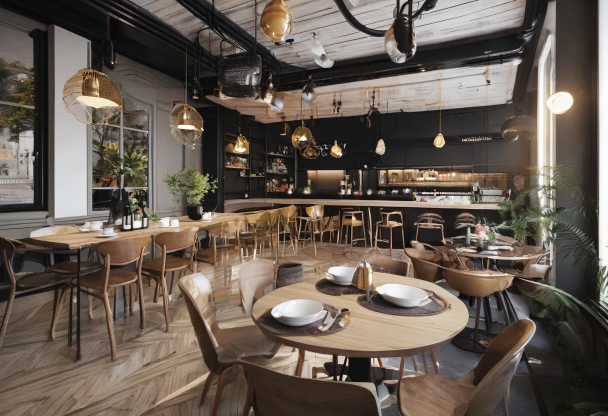 Stylish cafe