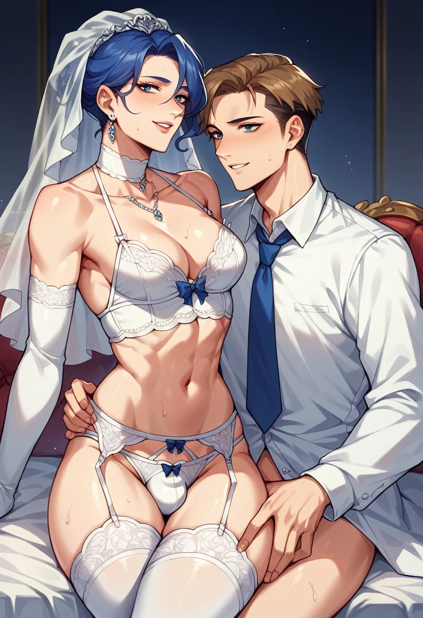 a native of Hong Kong who lives in Kowloon City,a father(he had been brainwashing by his secondson , crossdressing , bride of his secondson, wear sexy lingerie,has first night sex with his secondson ,)