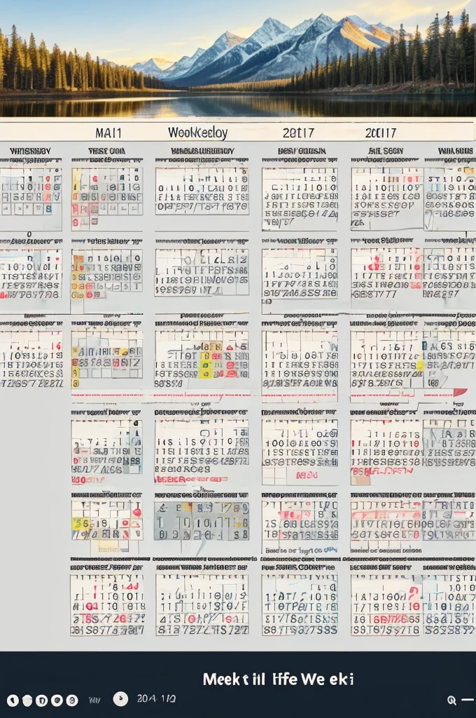 Make a photo for all the weeks of my life from starting at the age of 0 to an average life expectancy of humans, make one row to identify the year like one row should have that much specific of weeks so as the weeks end the year ends