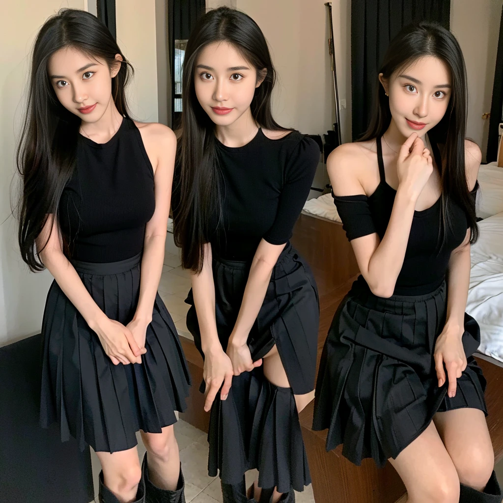 (black Shorts), (black Shorts), (black Shorts), (black Shorts), (Skirt full thigh), (knee-length outfit), (hair curled on both sides), (center shoes shot), ((full-body standing image)), (cover knee), (white t shirt), (Scottish pleated skirt), (bare shoulders), (bare arms), twinsies、The ultra-detailliert, (white t shirt), (cotton spaghetti-strap top), (cotton spaghetti-strap top), (cotton spaghetti-strap top), (cotton spaghetti-strap top), (long skirt), (A hem full flared skirt), (Hem full flared dress), (a girl pretty girl with perfect figure), (a photo of the night sky), (32K,1 20-year-old girl, The light from the rear room is backlit, Ray traching), (a pair of black leather boots, highly detailed boots), (full body), (hair black), (two-parted hair), (very thick hair), (Slender chest), (short upper chest), (pectoral muscles are large), (upper breasts are firm and round), (stand upright), (two shoe ends), (two shoe toes) ,(put on blush), (apply powder), (makeup), (standing), (asian girl princess), (Black non-reflective fabric for making skirt), (dark skirt), (thick thighs), (large calves), (large knees), (one-piece skirt), (seamless skirt), (long shins) , (big shins), (A hem full flared skirt), (Hem full flared dress), (A hem full flared skirt), (thighs meets knee), (black skirt), (black skirt), (black skirt), (black skirt), (knee gap), (knee gap), (black shoes), (knee gap), (black shoes), (Expose cleavage), (Scottish pleated midi skirt) (Super fine face and eyes), (Highly detailed face and skin texture, Detailed eyes, Double eyelid), (stading shot), (stading shot), , (Scottish pleated midi skirt), (Scottish pleated midi skirt), (knee-length outfit),(knee-length outfit),(knee-length outfit),(knee-length outfit),(knee-length outfit), (Skirt full thigh), (Skirt full thigh), (black Shorts), (black Shorts), (black Shorts)