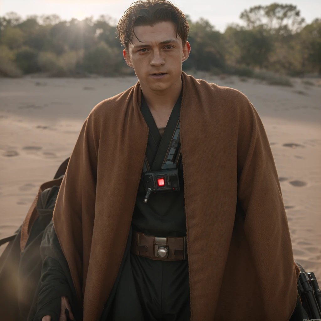 DLSR photo of tomholland person, in Star Wars , daylight, professional photography, high resolution, detailed photo, RAW, still film, f/16, uhd, hdr, 4k 